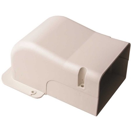 DIVERSITECH SpeediChannel 4in. PVC Wall Penetration Cover for Ductless Mini-Split Line-Set Cover System in White 230-WC4